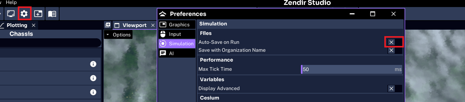 Auto-Save on Run enabled in Studio Preferences