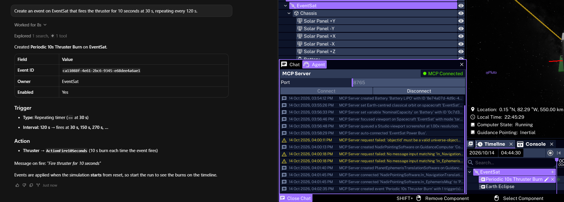 Repeating timer event on the Timeline Panel