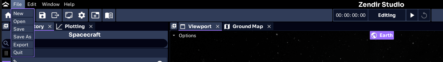 Open icon highlighted in the Studio toolbar